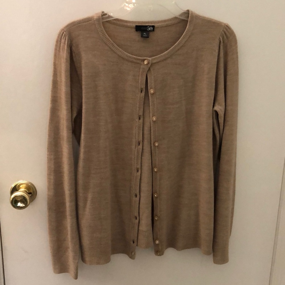 Tan East 5th Cardigan